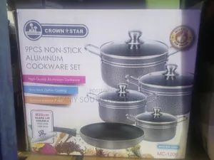 9 PCS Crown Star Non-Stick Aluminum Cookware Set
