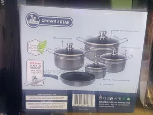9 PCS Crown Star Non-Stick Aluminum Cookware Set