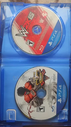 Ps4 Disk, 2 in One Bundle (Wwe2k15 and Street Fighter )