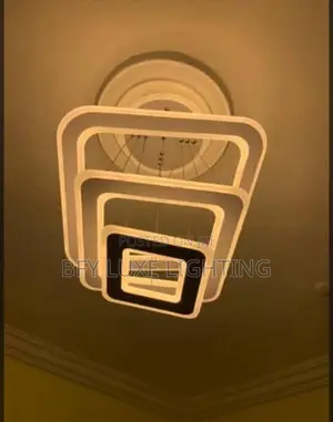 : Luxury 3-Tier Geometric Square Led Pendant Chandelier