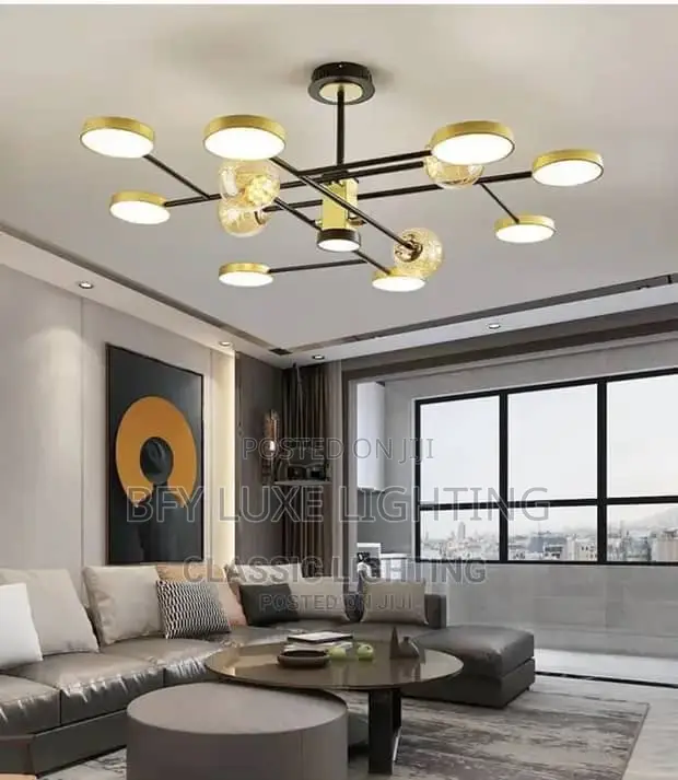 High-End Multi-Directionalled Ceilingchandelier Withdisc Globelights