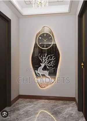 Oval Wall Clock With Led Light