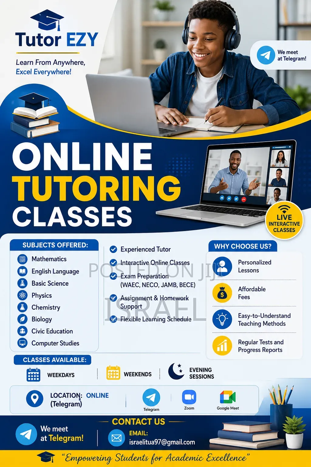 Online Home Lesson Tutor