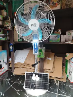 Pude 18inches Solar Standing Fan