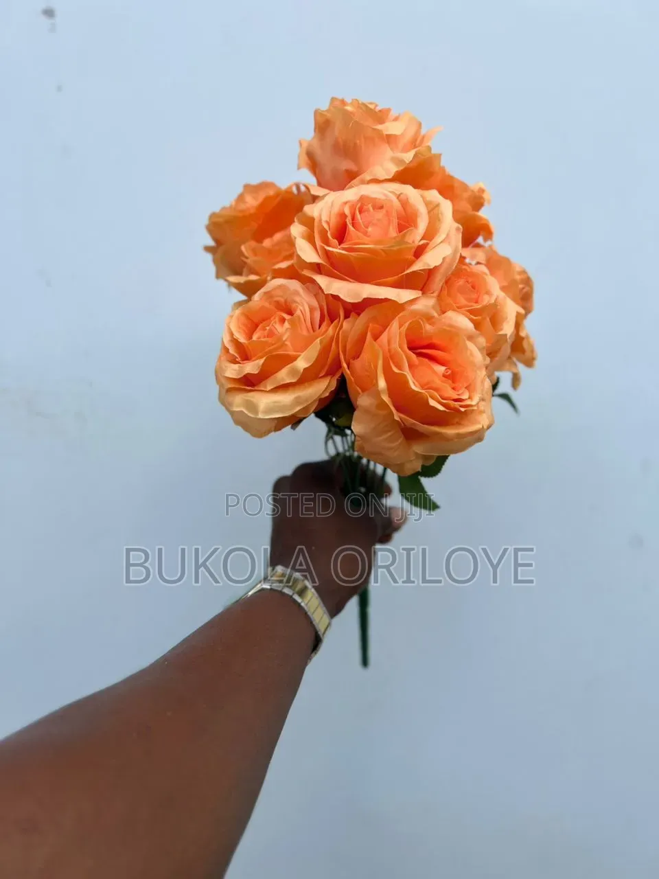 Artificial Orange Rose Bunch Available For Rent