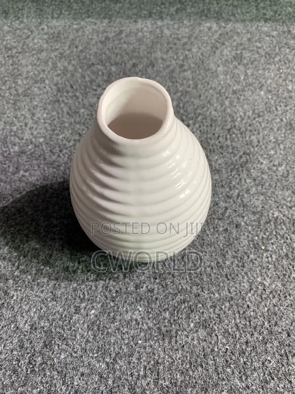 Mini Ribbed Ceramic Flower Pot