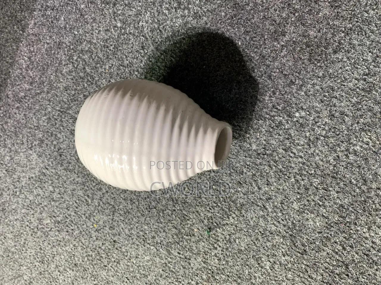 Mini Ribbed Ceramic Flower Pot