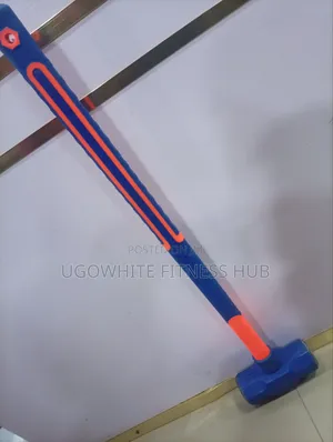 Features A 12-pound (12 Lb) Sledgehammer With A Bright Orange