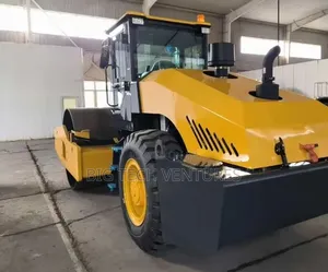 XCMG Single Drum Vibratory Roller Features a Distinctive Yellow