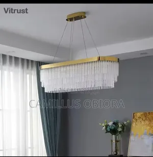 Gold Oval Crystal Chandelier- Modern Led Pendant Light