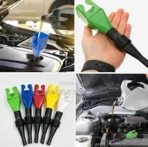 Retractable Fuel Funnel Designed for Automotive Oil or Gasoline
