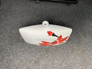 Square Ceramic Vase – Red Lotus