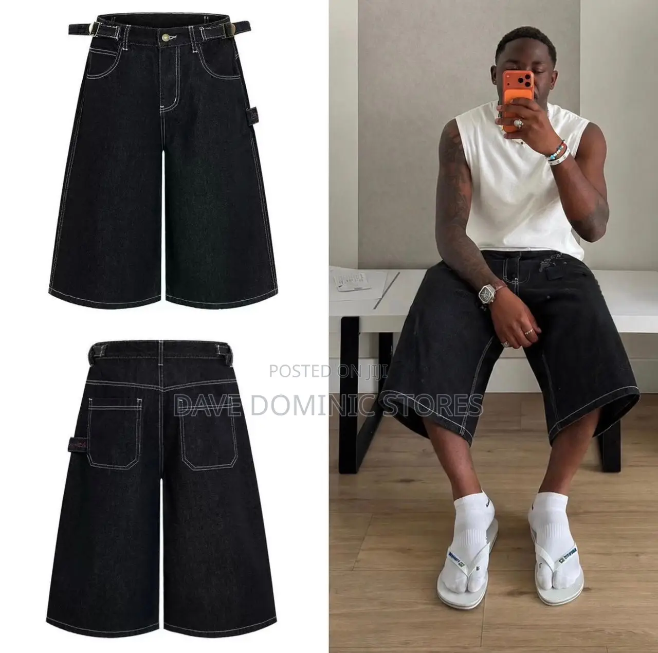 Premium Luxury Denim Plain Jort Now Available in Store