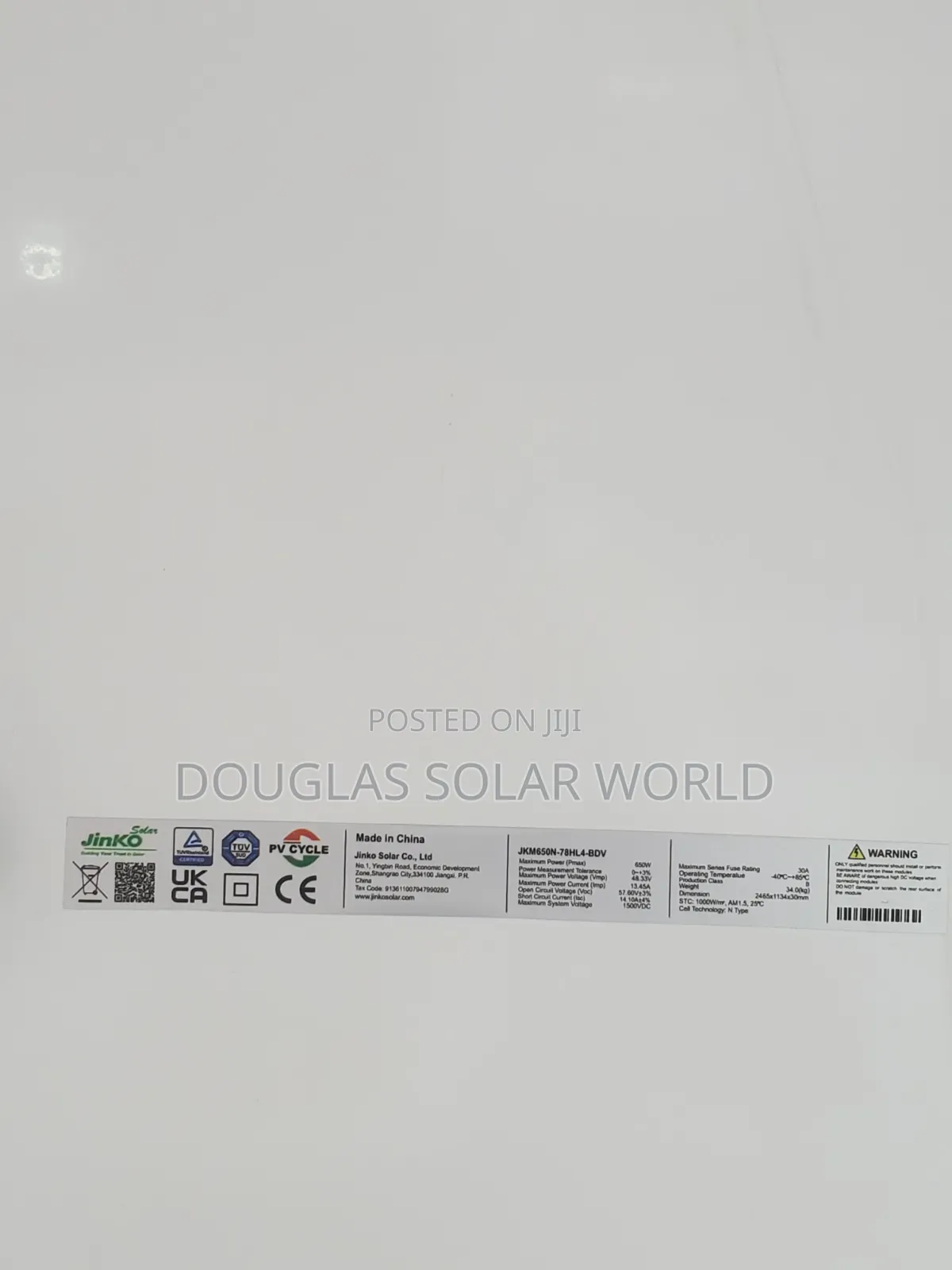 Jinko Solar 650w Half-Cut Mono Solar Panel