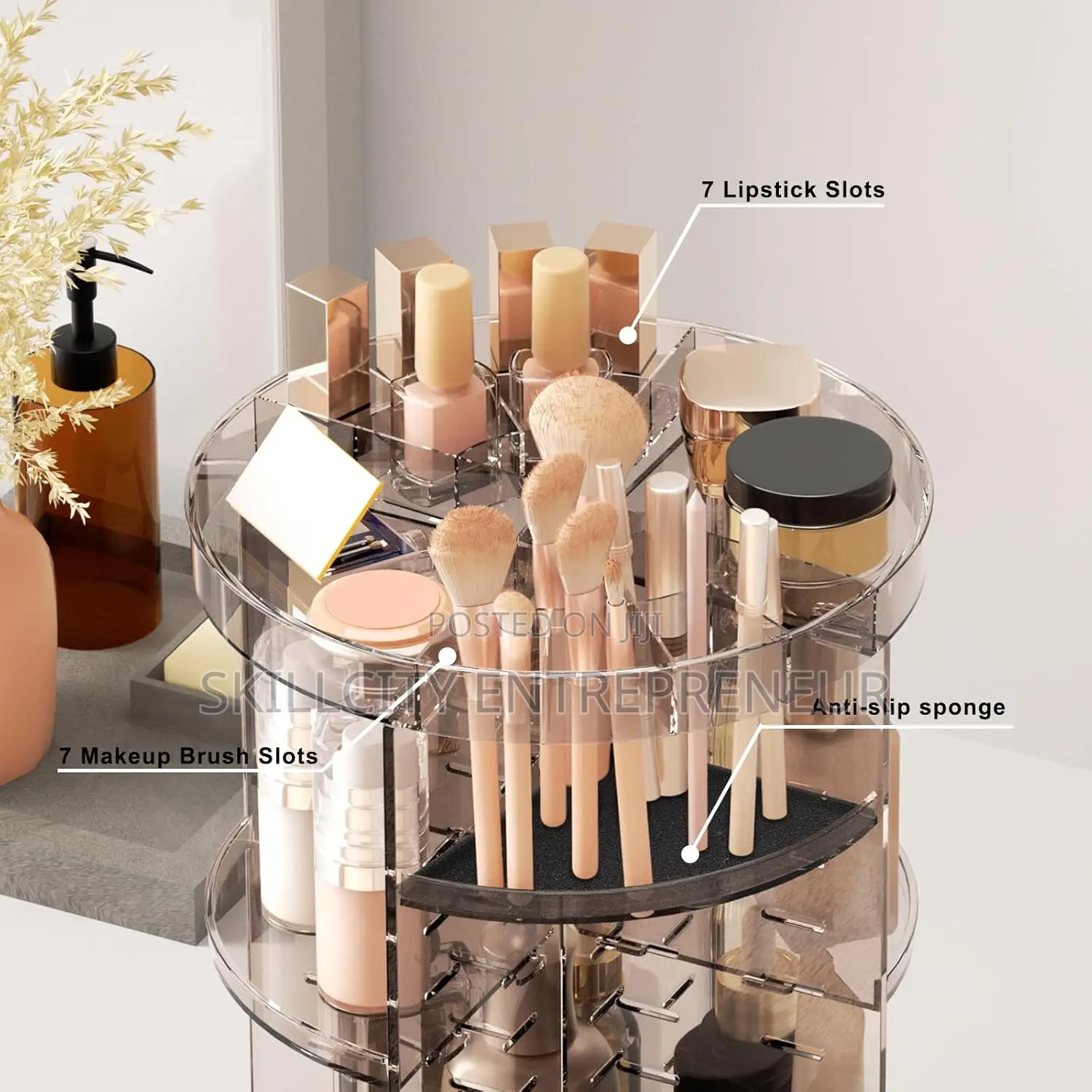 360 Cosmetics Rotative Rack and Storage