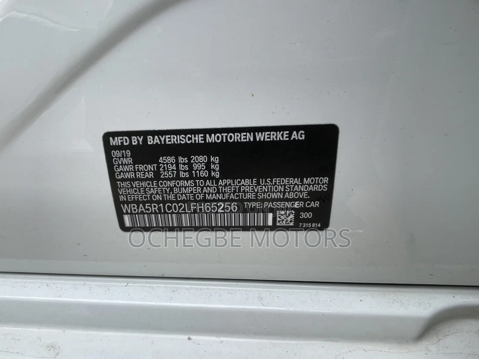 BMW 330i 2020 White