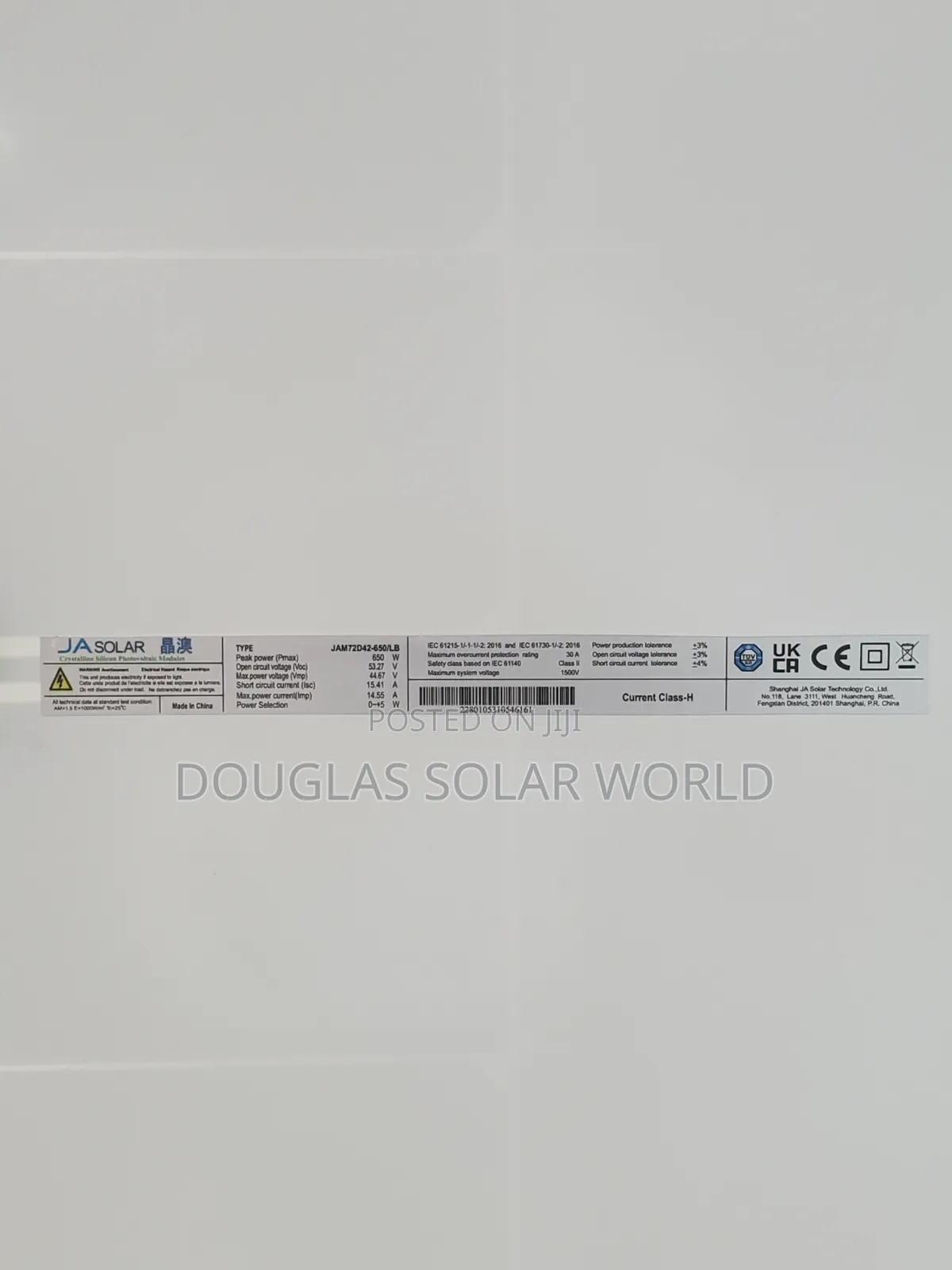 Ja Solar 650w Half Cut Mono Solar Panel