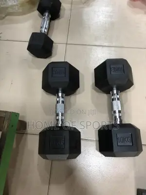 A Pair of 10kg Hexagon Dumbbell
