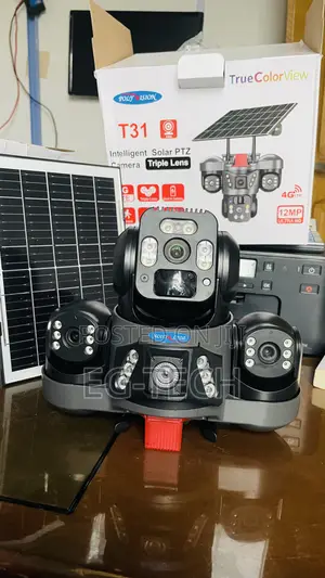 3 Lens CCTV Solar Camera