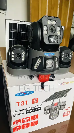 3 Lens CCTV Solar Camera