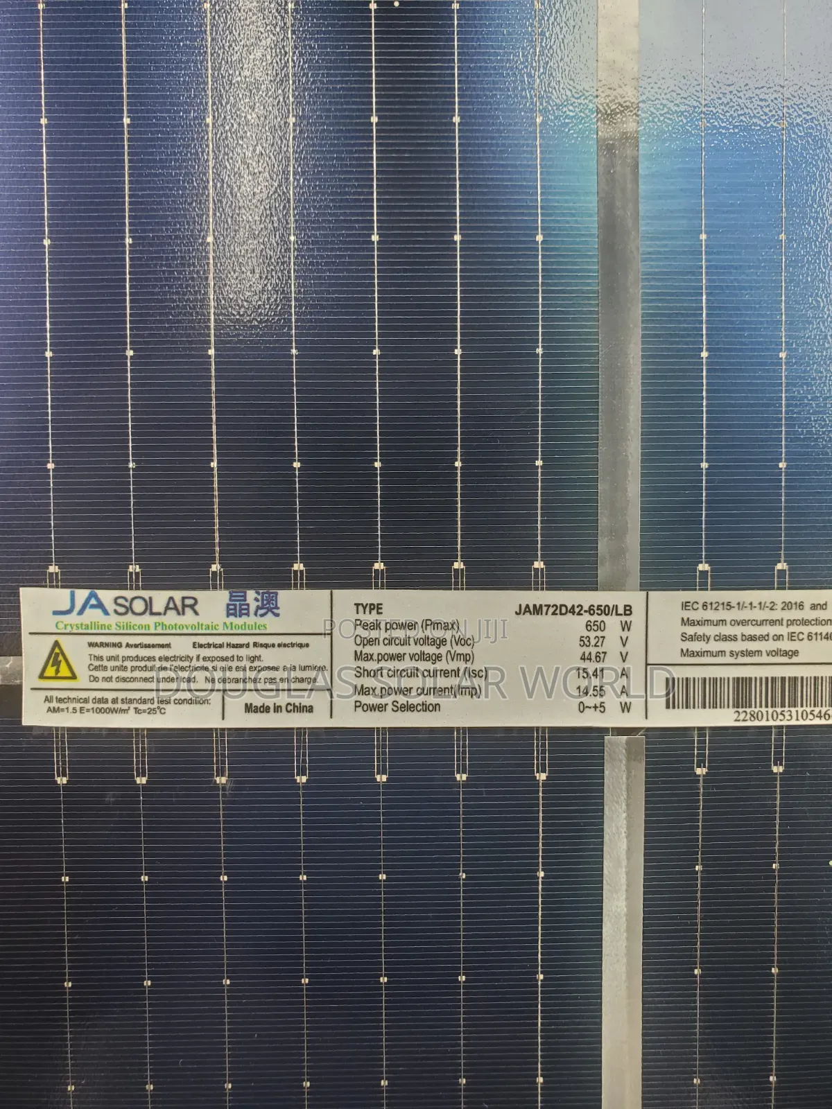 Ja Solar 650w Mono Bifacial Solar Panel