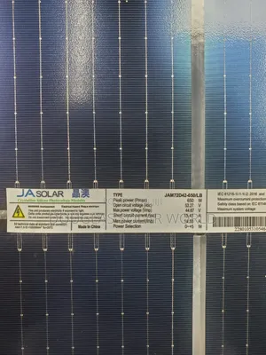 Ja Solar 650w Mono Bifacial Solar Panel