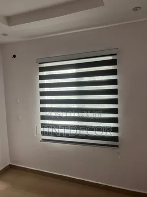 Cool Deep Grey Day and Night Window Blinds