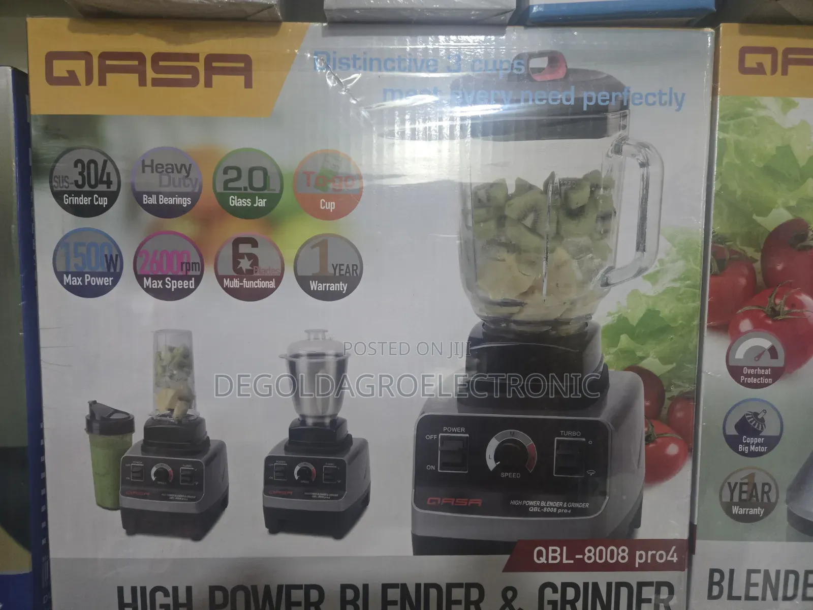 Qasa High Power Blender and Grinder. QBL 8008 Pro 4