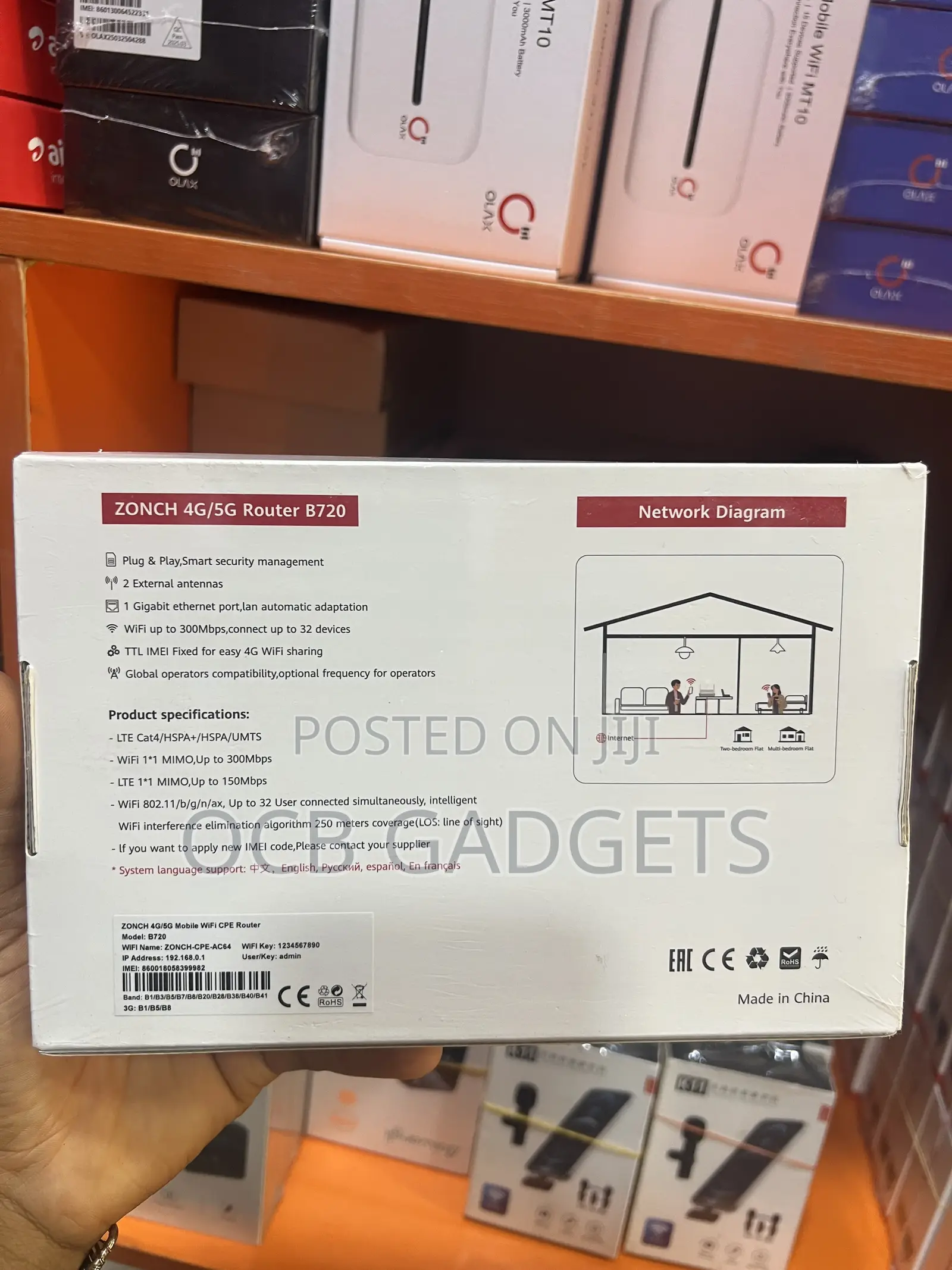 Zonch 4/5g Mobile Wifi Router B720