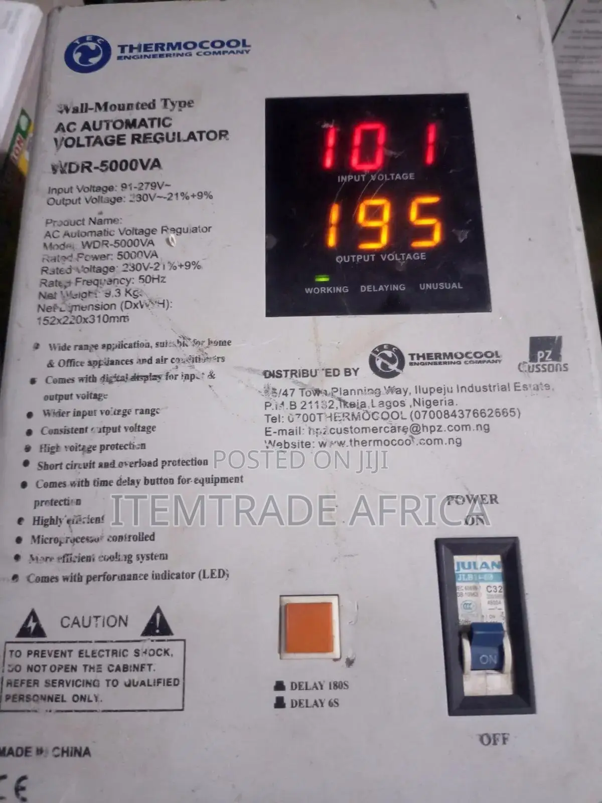 Thermocool Stabilizer 5kva Digital