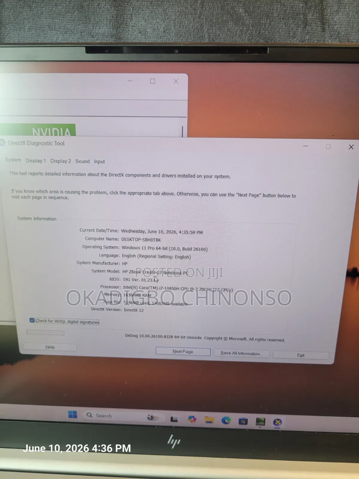 Laptop HP ZBook Create G7 16GB Intel Core i7 SSD 512GB