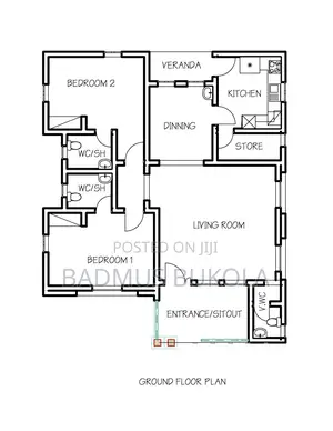 Half Plot of Land With 2-Bedroom Flat Foundation for Sale at Omi Apata