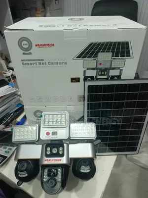 3in1 V380 Triple Lens Solar Camera With Super Bright Led