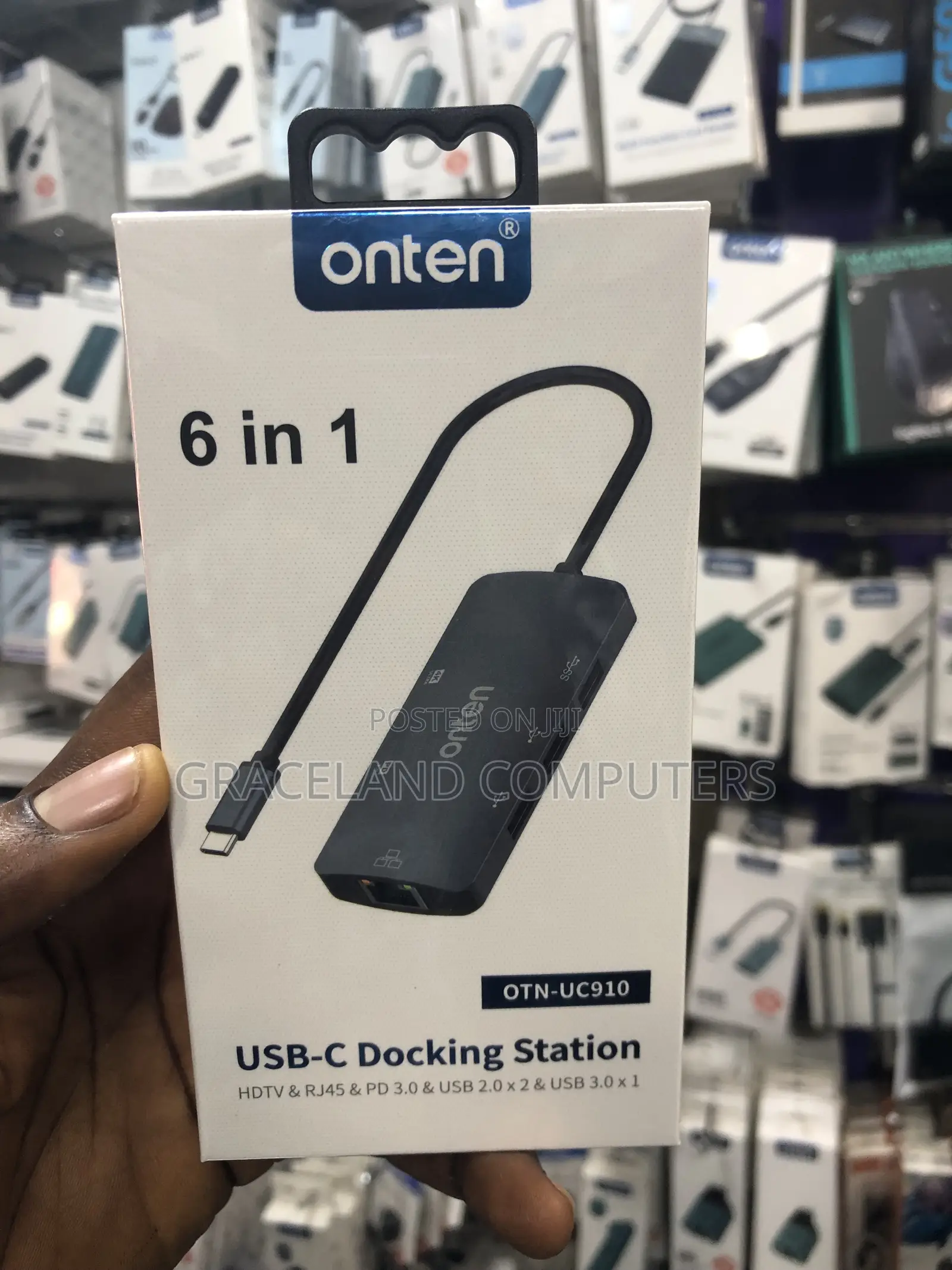 Onten Uc910 6-in-1 Usb-C Dock Station