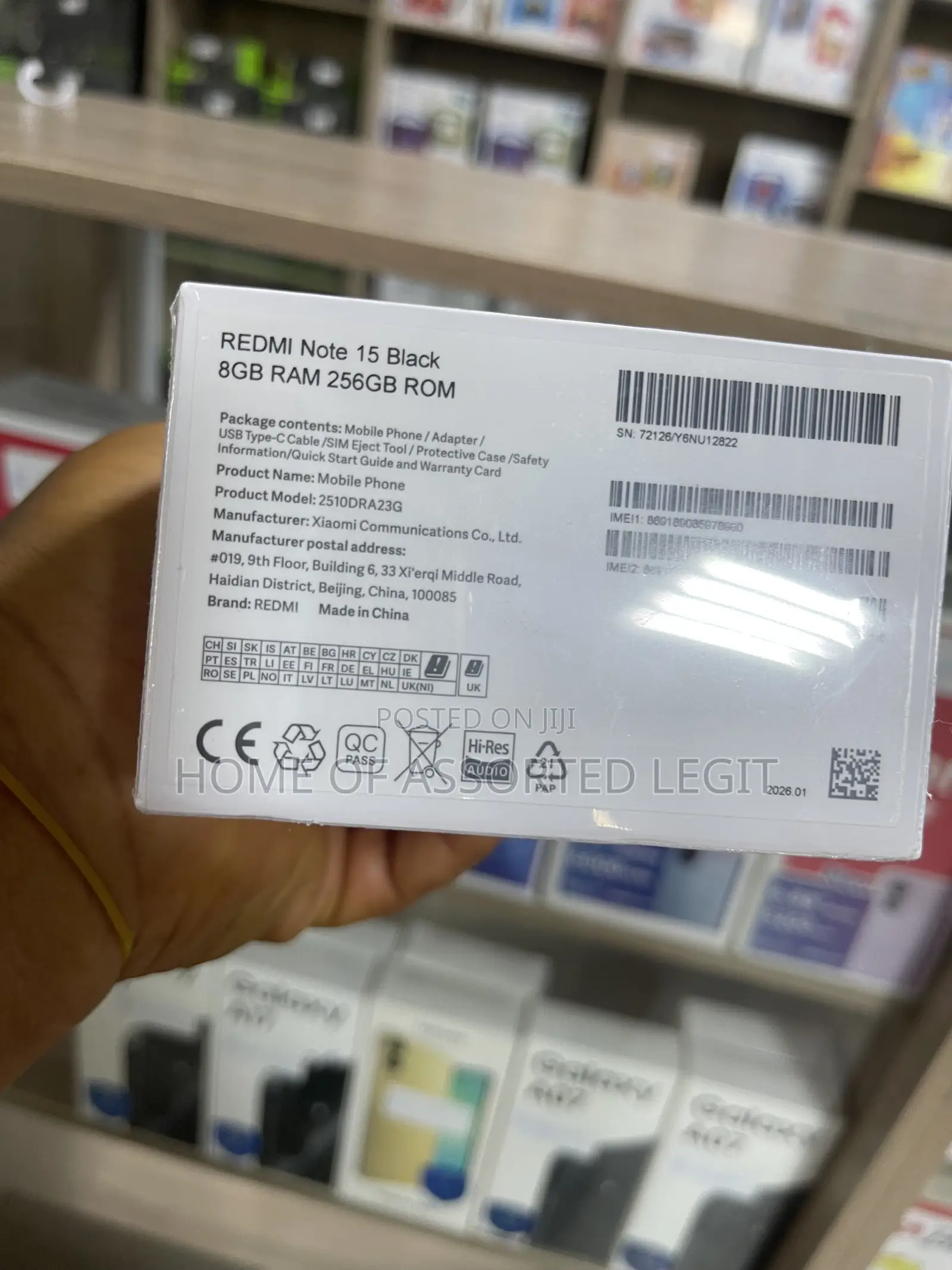 New Xiaomi Redmi Note 15 256 GB Black