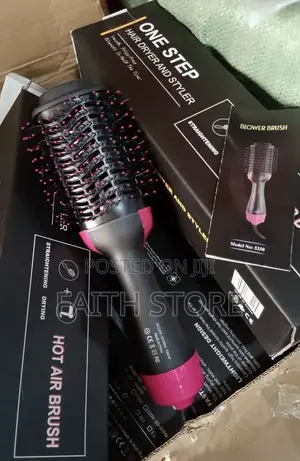 4in1 Professional Hot Air Brush - (Dryer/Comb/Curler/Straightener)