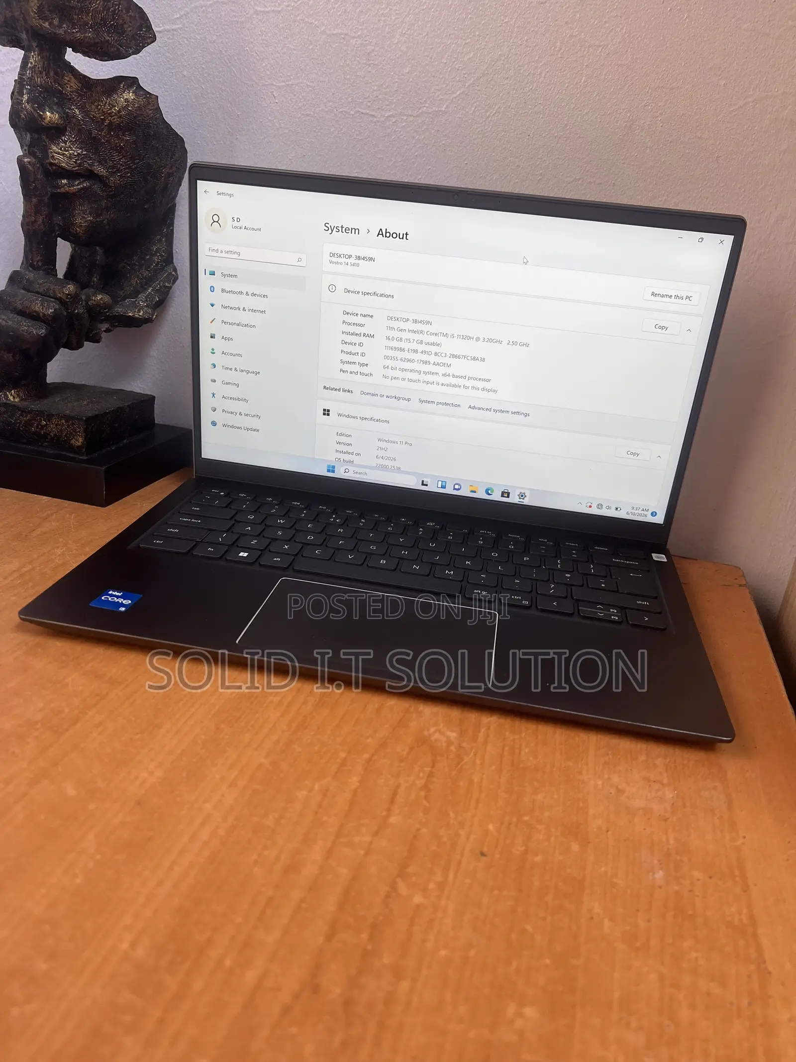 Laptop Dell 16GB Intel Core i5 SSD 256GB