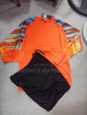 Long-Sleeve, Padded Goalkeeper Jersey and Matching Padded Shorts Set,