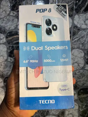 New Tecno Pop 8 128 GB Black
