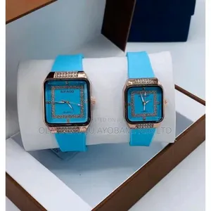 2 Set Elegant Men Rubber Strap Wristwatch