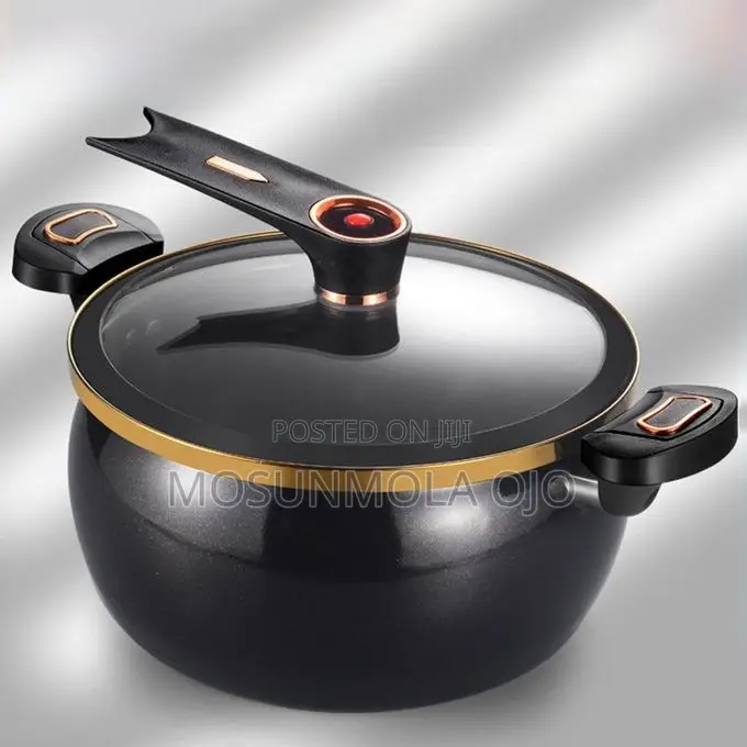 8l Ceramic Non-stick Pressure Pot With Safety Lock Handle