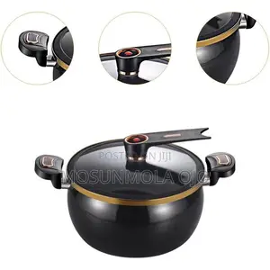 8l Ceramic Non-stick Pressure Pot With Safety Lock Handle