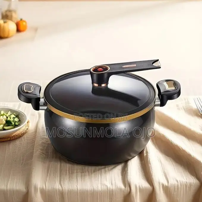 8l Ceramic Non-stick Pressure Pot With Safety Lock Handle