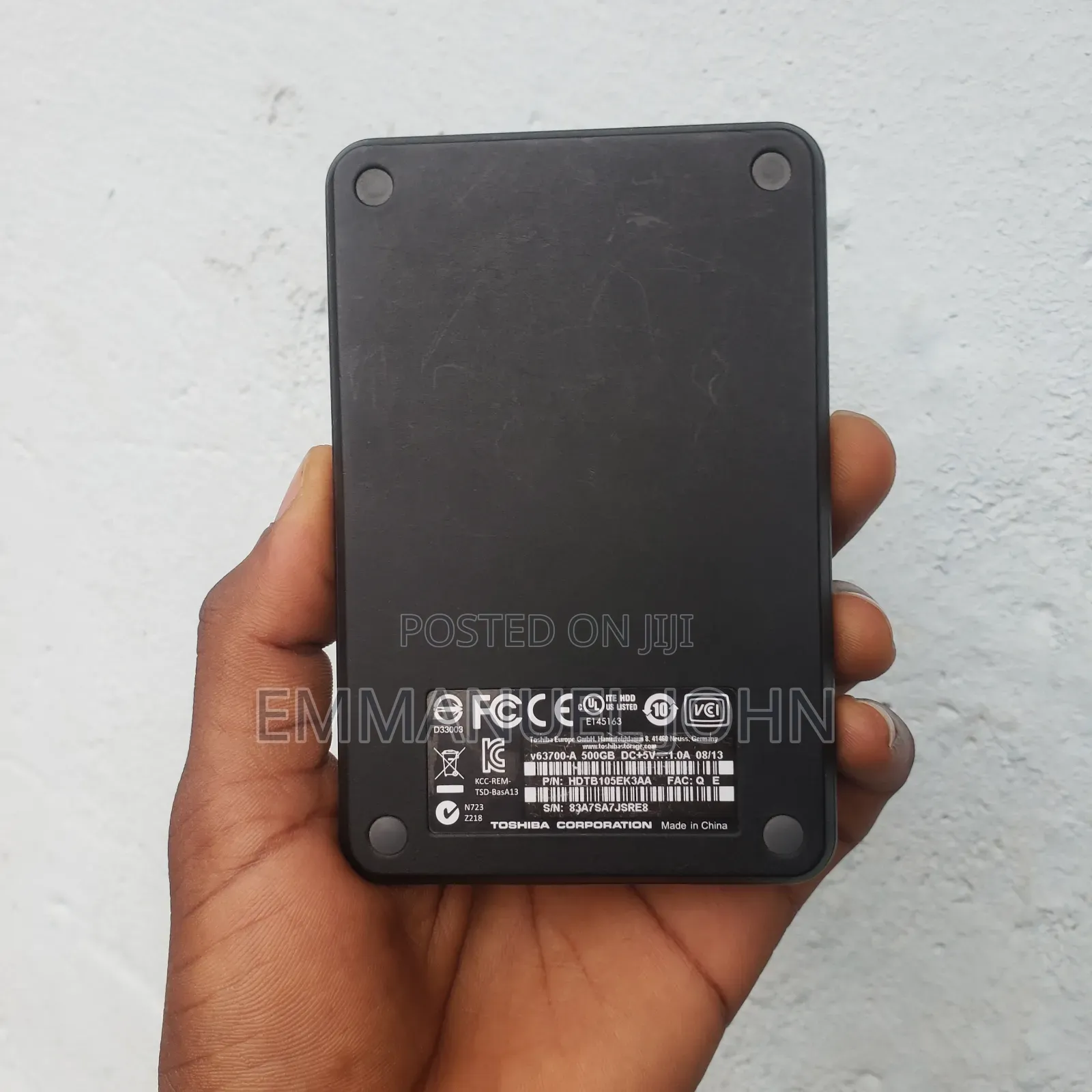 Toshiba 500gb External Portable Hard Disk Drive
