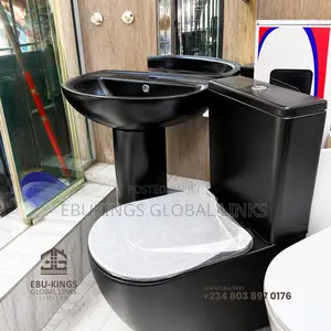 Lavida Matte Black Executive Water Closet and Pedestal Basin