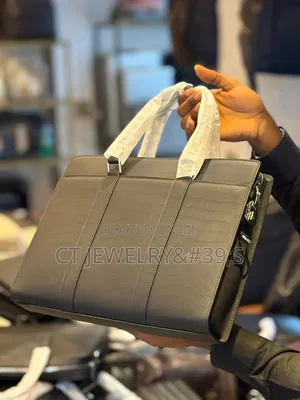 Luxury Genuine Leather Laptop Briefcase Passcode Locking System