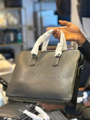 Luxury Genuine Leather Laptop Briefcase Passcode Locking System