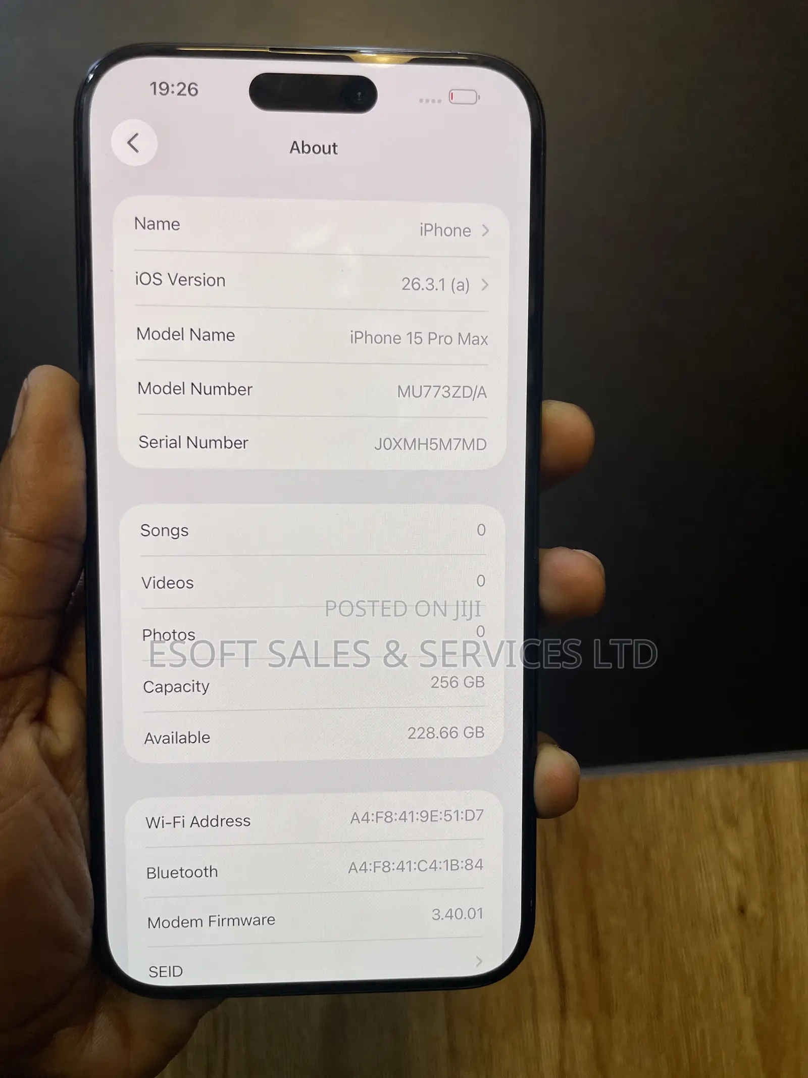 Apple iPhone 15 Pro Max 256 GB Black