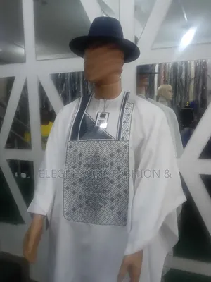White Ready Made Agbada For Sale
