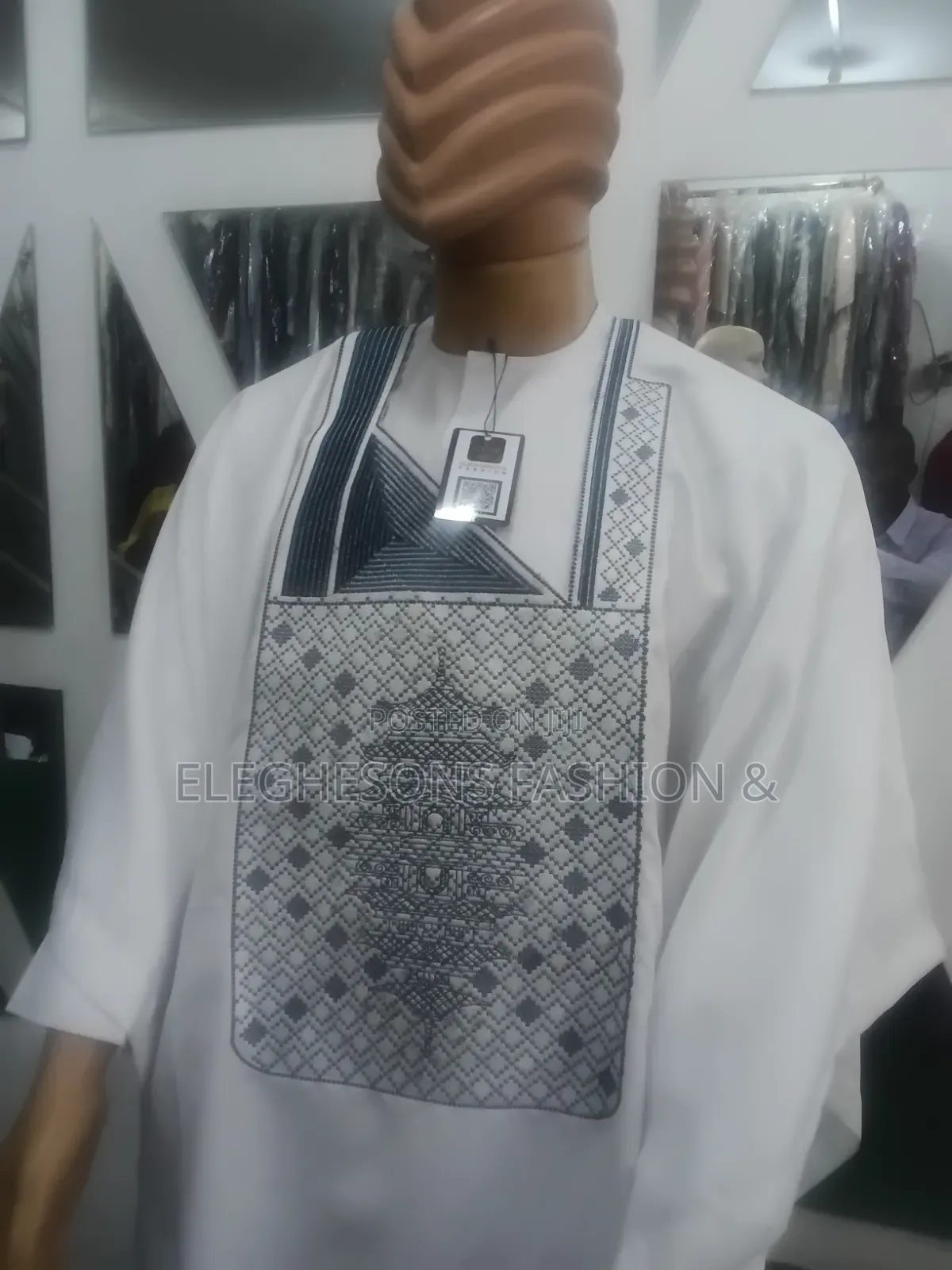 White Ready Made Agbada For Sale